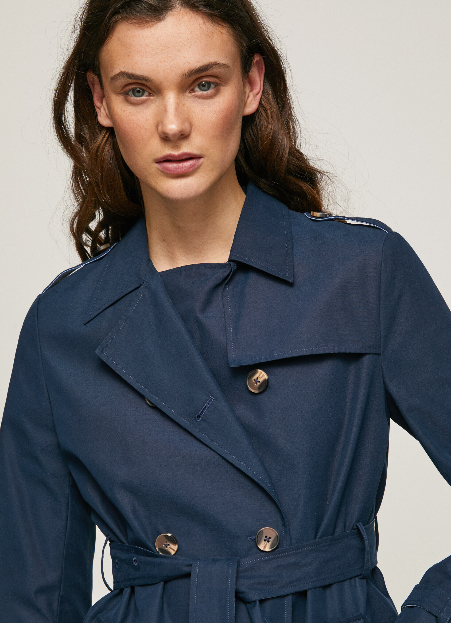GABARDINE CLÁSSICA EM SARJA - azul Dulwich