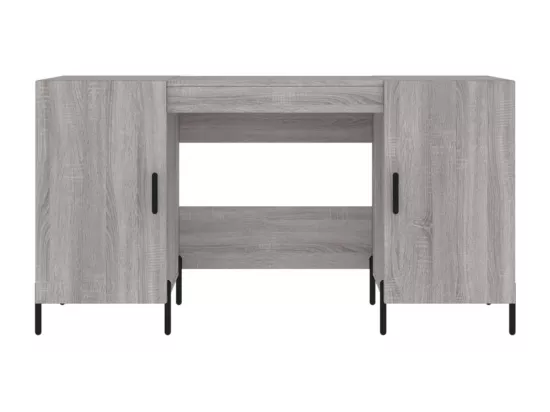 Bureau sonoma gris 140x50x75 cm bois d'ingénierie