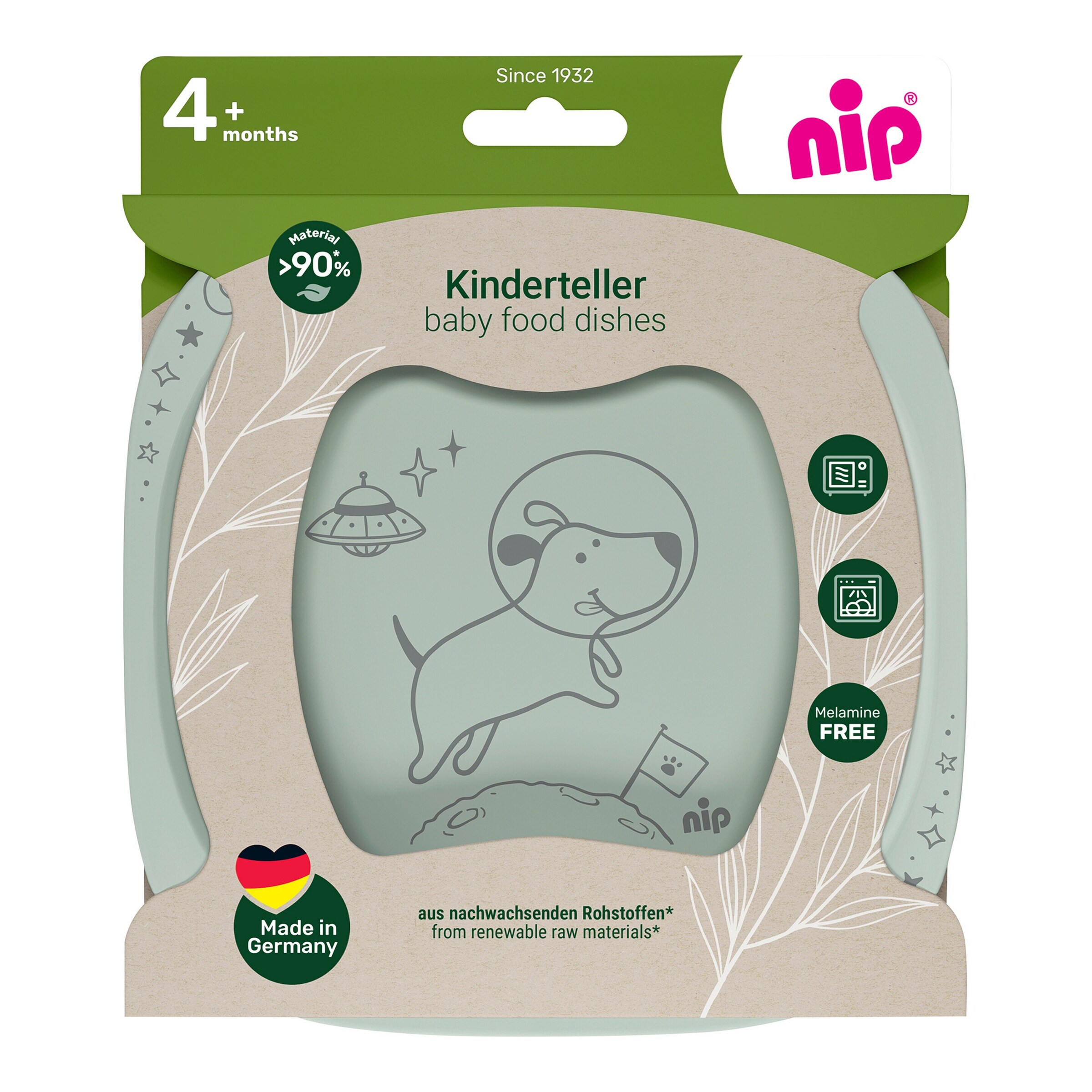 nip 2er-Set Teller grün