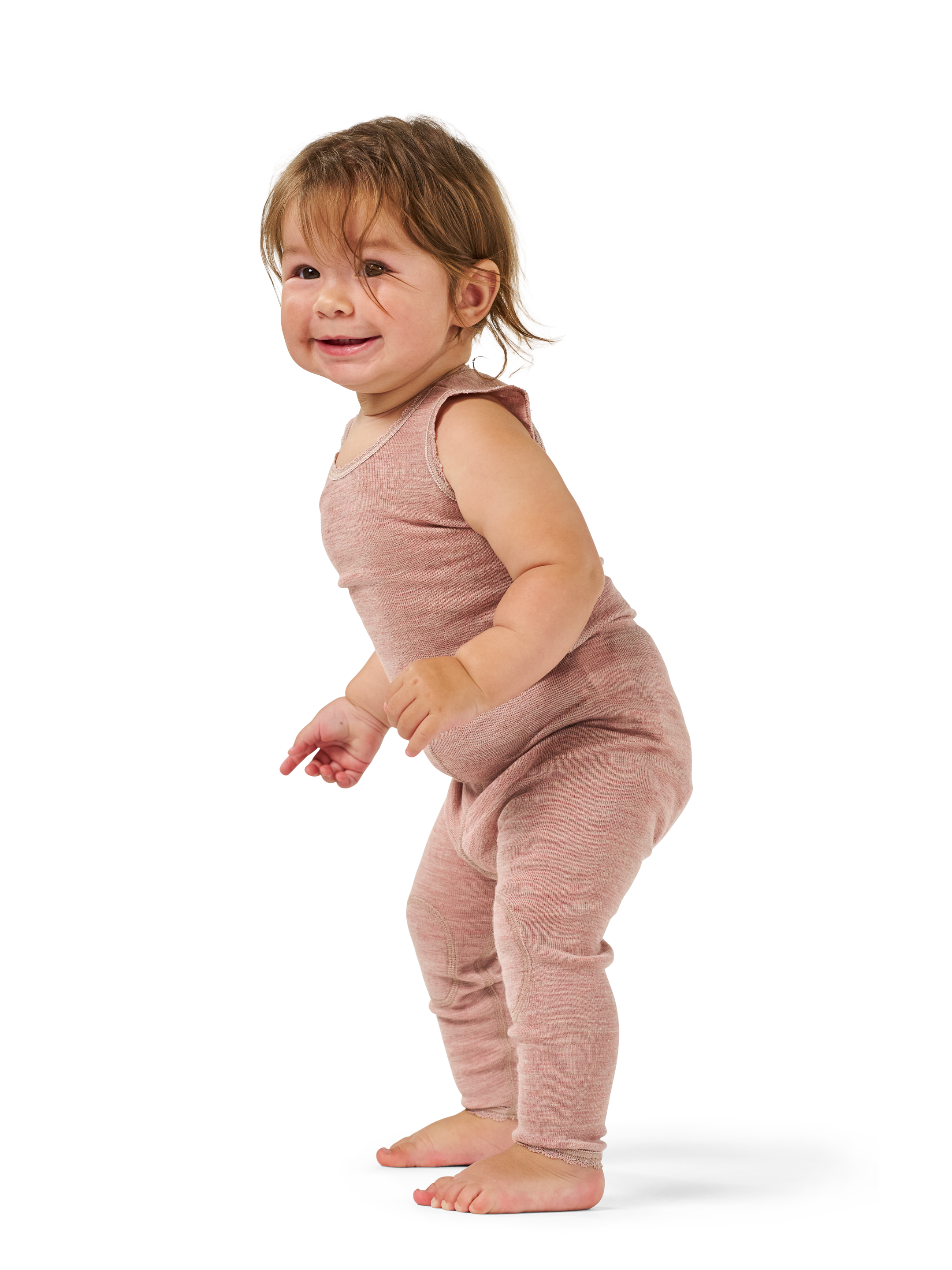 Legging met kniepatch van merinowol voor baby’s
