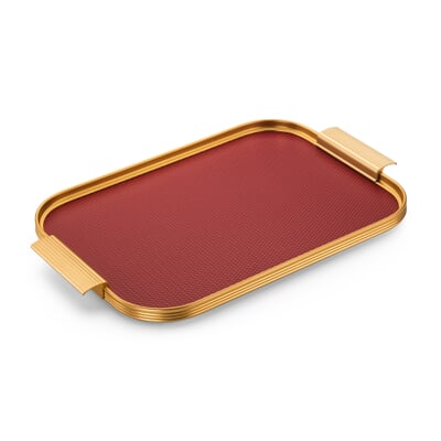 Tablett Aluminium, Weinrot