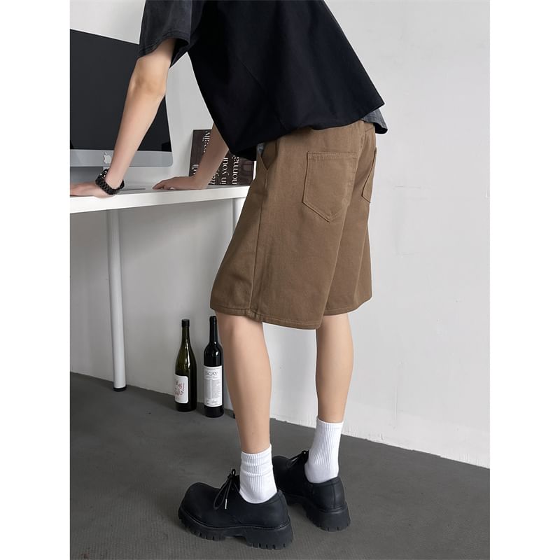Filmas - Mid Rise Washed Wide Leg Jorts