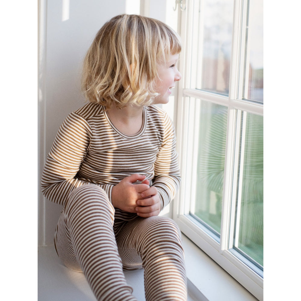 Køb Serendipity Almond/Offwhite Leggings Stripe