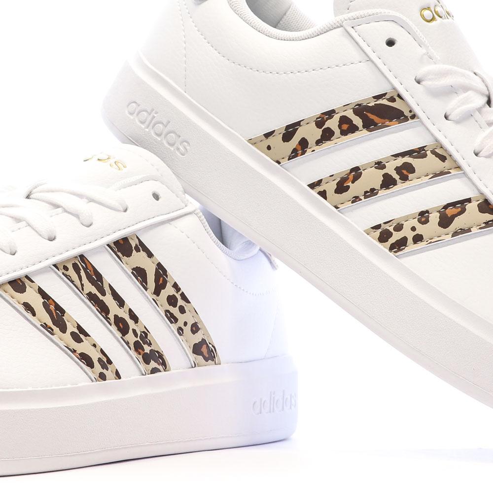 Adidas Baskets Blanche/Marron Femme Adidas Grand Court 2.0