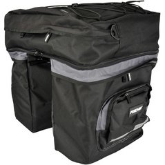 Sacoche triple pour porte-bages de vélo, noir