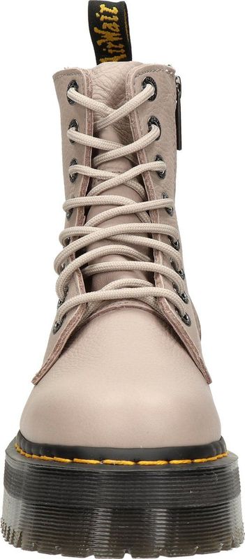 Dr. Martens - Dames Veterboots - Beige - Leer - Platformzool