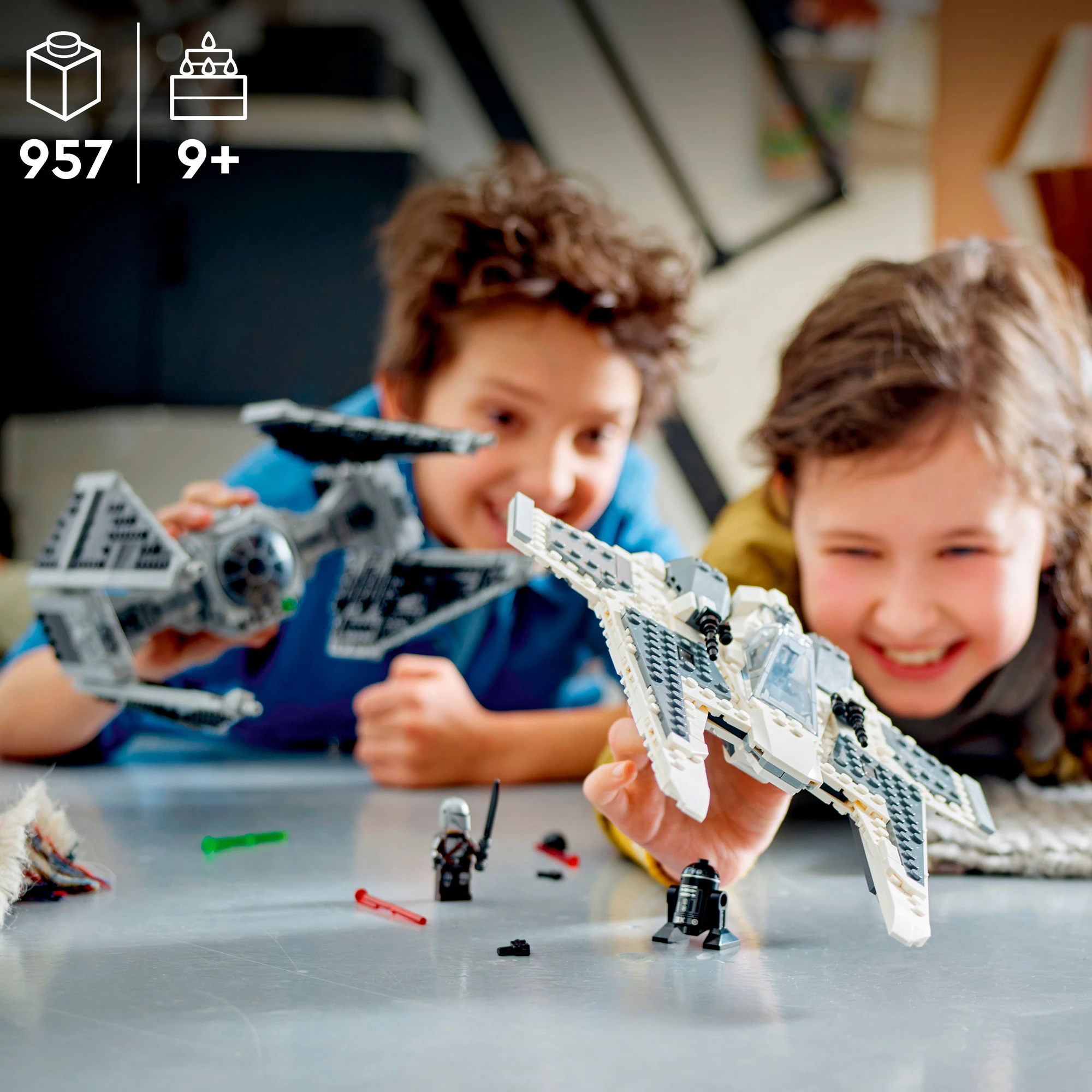 LEGO Konstruktionsspielzeug Star Wars Mandalorianischer Fang Fighter vs. TIE Interceptor