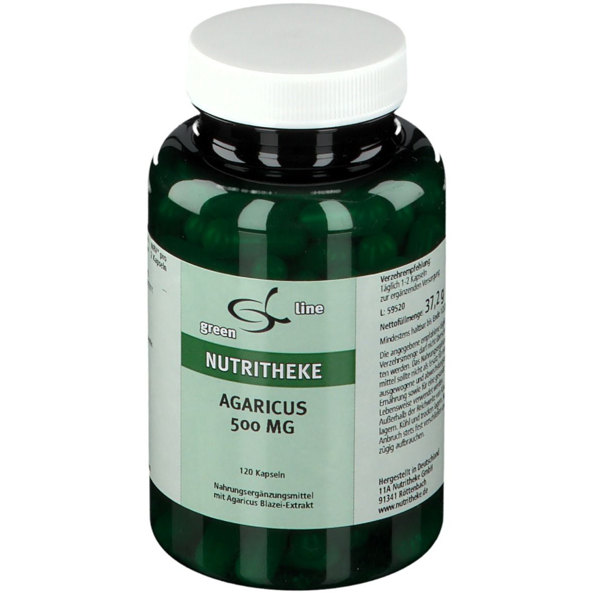 green line NUTRITHEKE AGARICUS 500 mg
