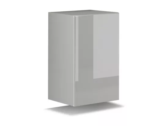 Ensemble de meubles de salon blanc suspendus collection CEPTO XIV. 256cm, 10 meubles, 10 portes, leds
