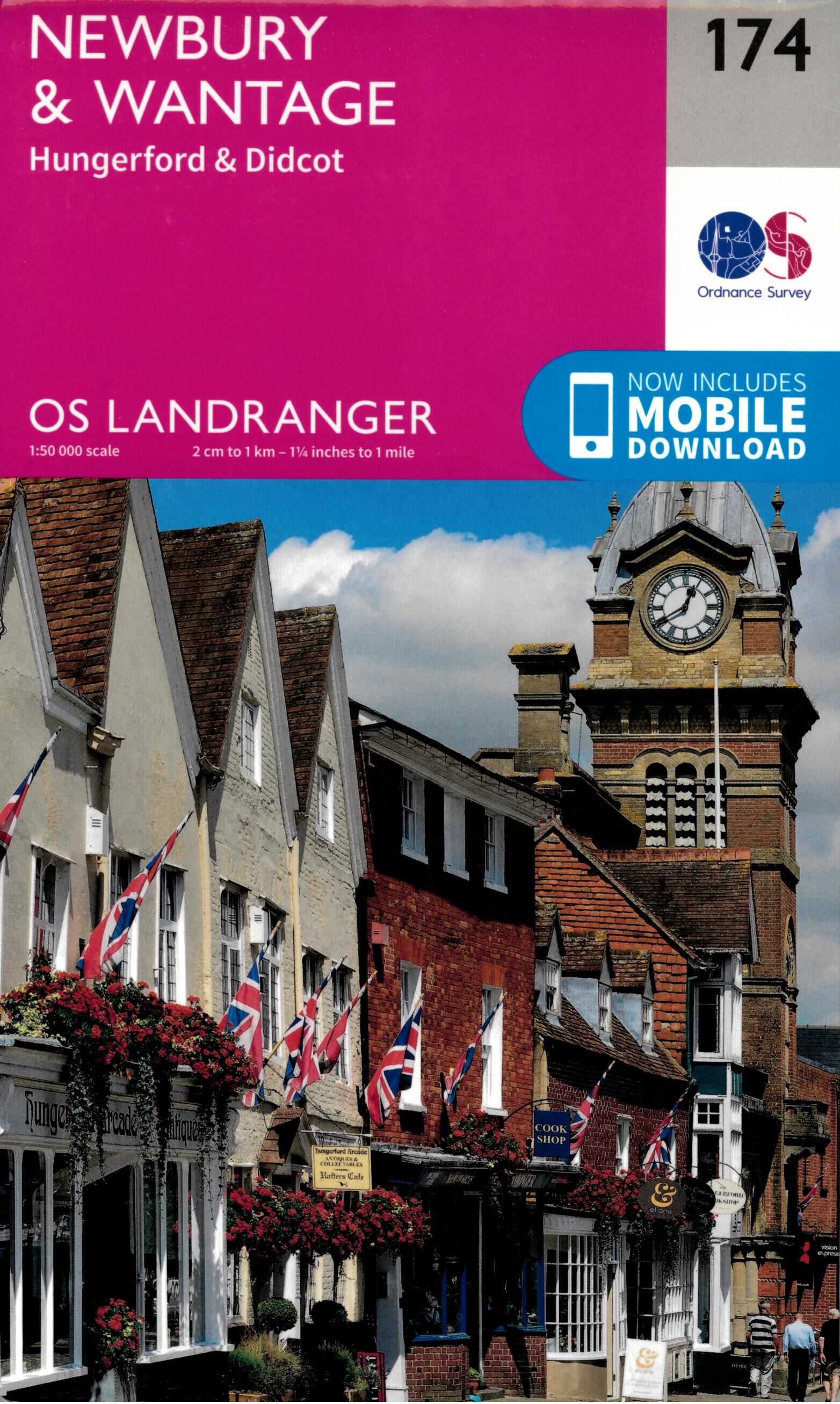 ORDNANCE SURVEY - 174 GB NEWBURY WANTAGE 1 50 000