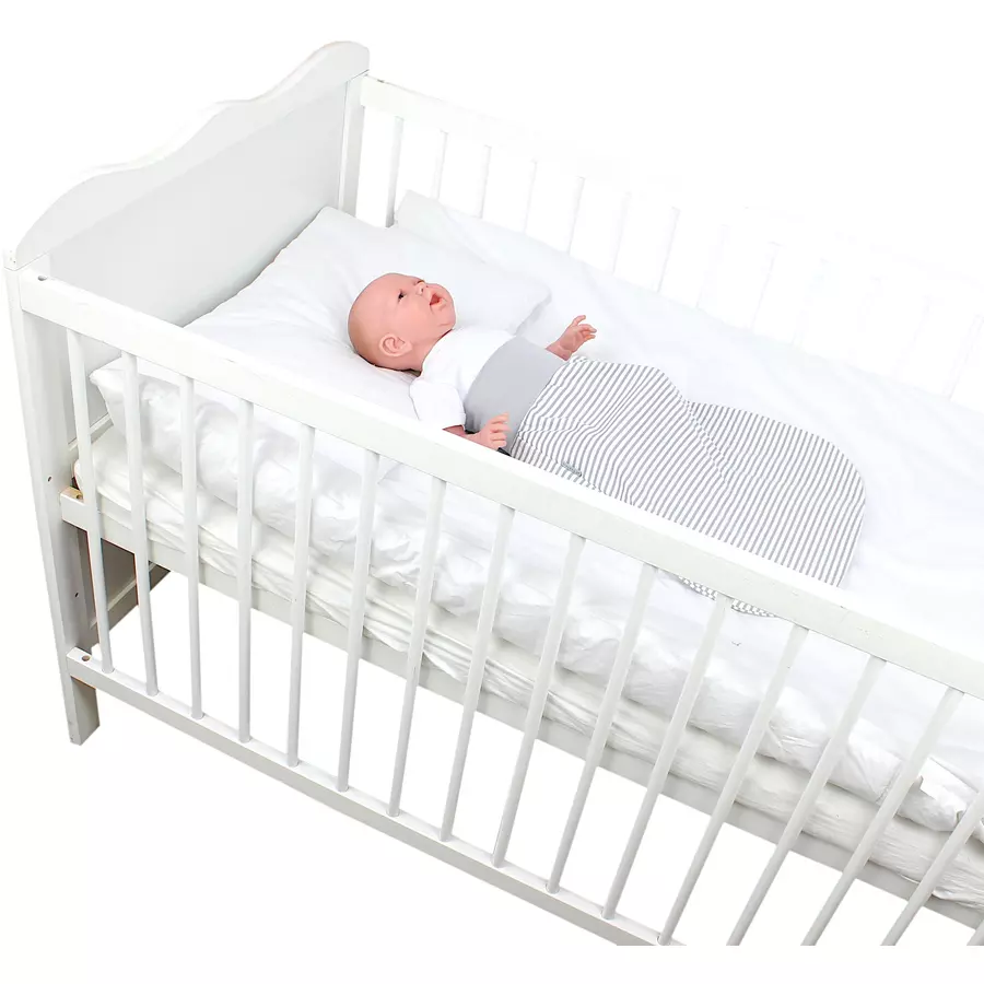 TupTam Baby Strampelsack mit breitem Bund Unwattiert grauweiß