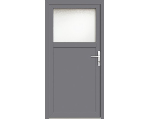 Zij-ingangsdeur, kunststof ProM01, 980 x 2000 mm, wit/titanium, DIN rechts, RC2