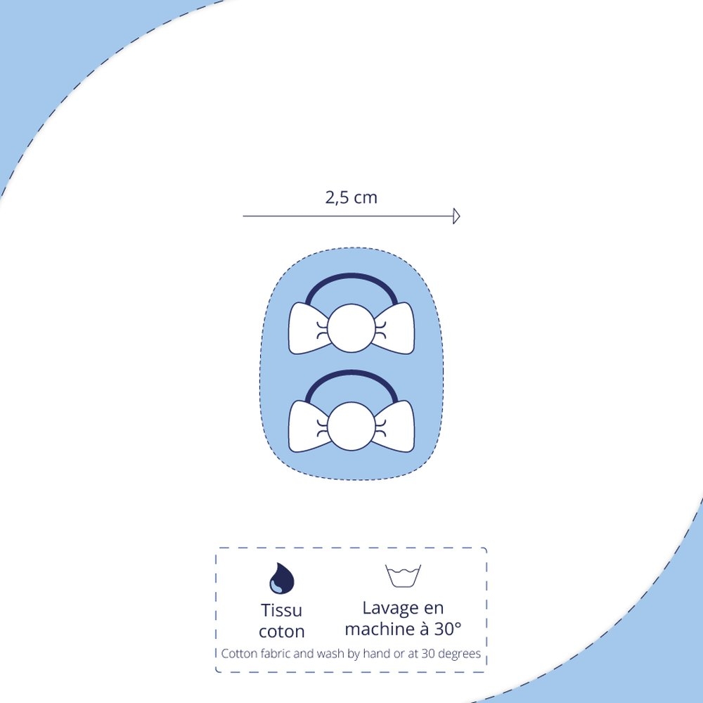 Elastiques Mousse Mini Bonbons Broderie Anglaise