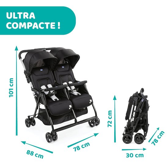 Poussette Ohlala Twin   Black Night        de               Chicco