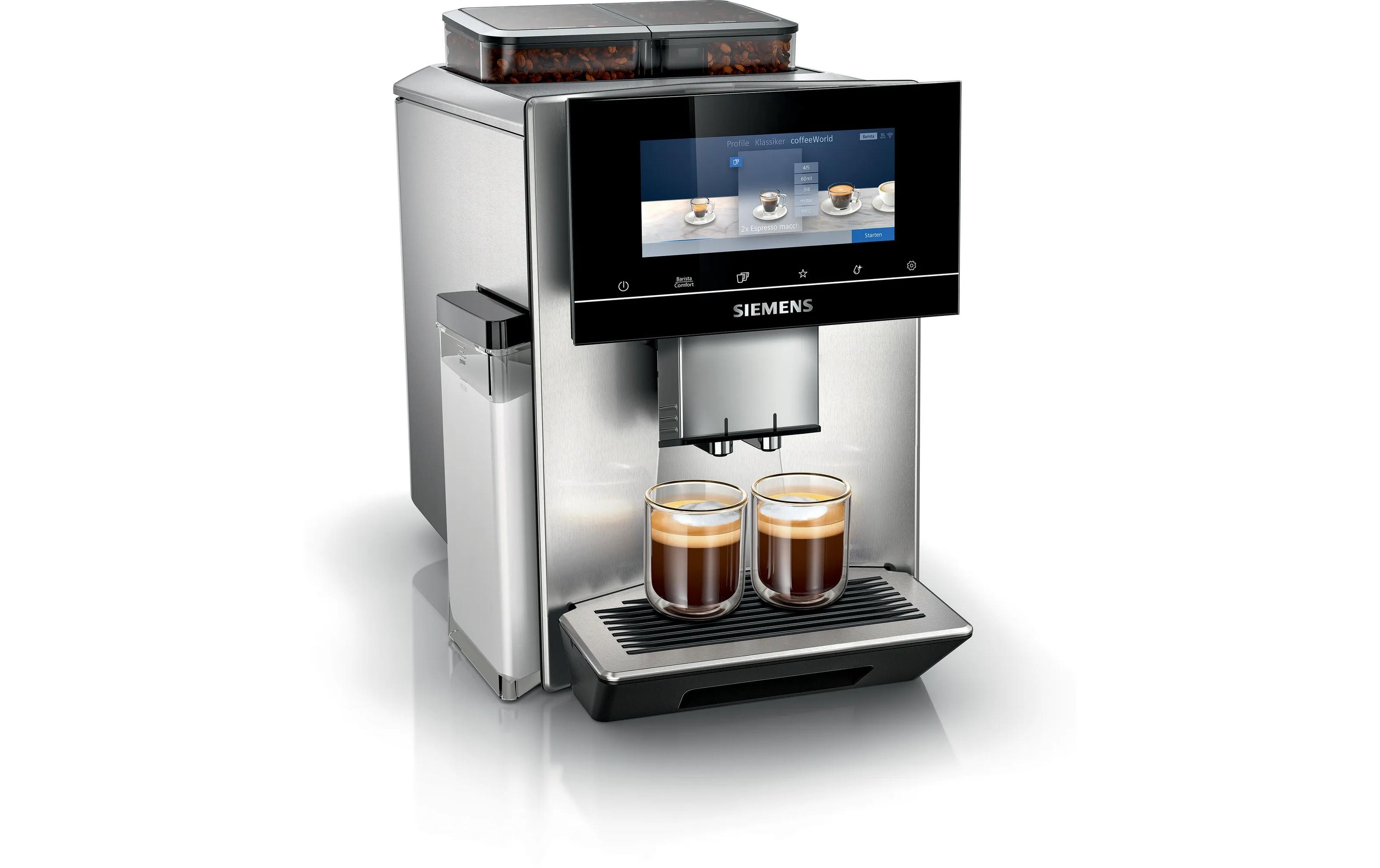 Kaffeevollautomat EQ 900 TQ907D03 Edelstahl<br>Vollautomatische Kaffeemaschine mit dualBean-Sytem für die Zubereitung zweier Kaffeekreationen