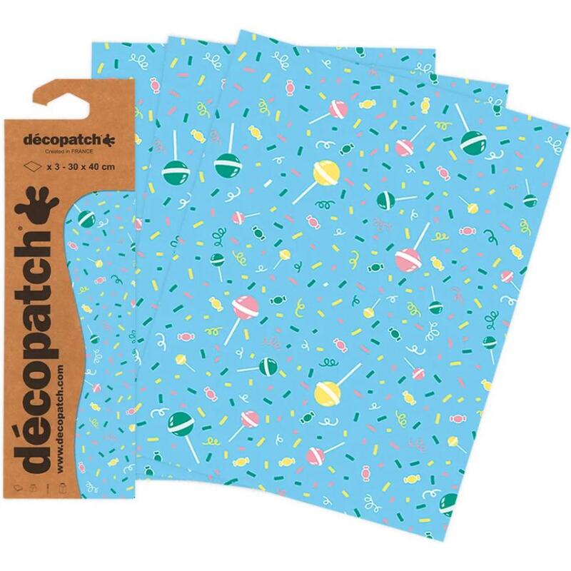 Pochette 3 Feuilles Identiques Ref 906 - Bleu