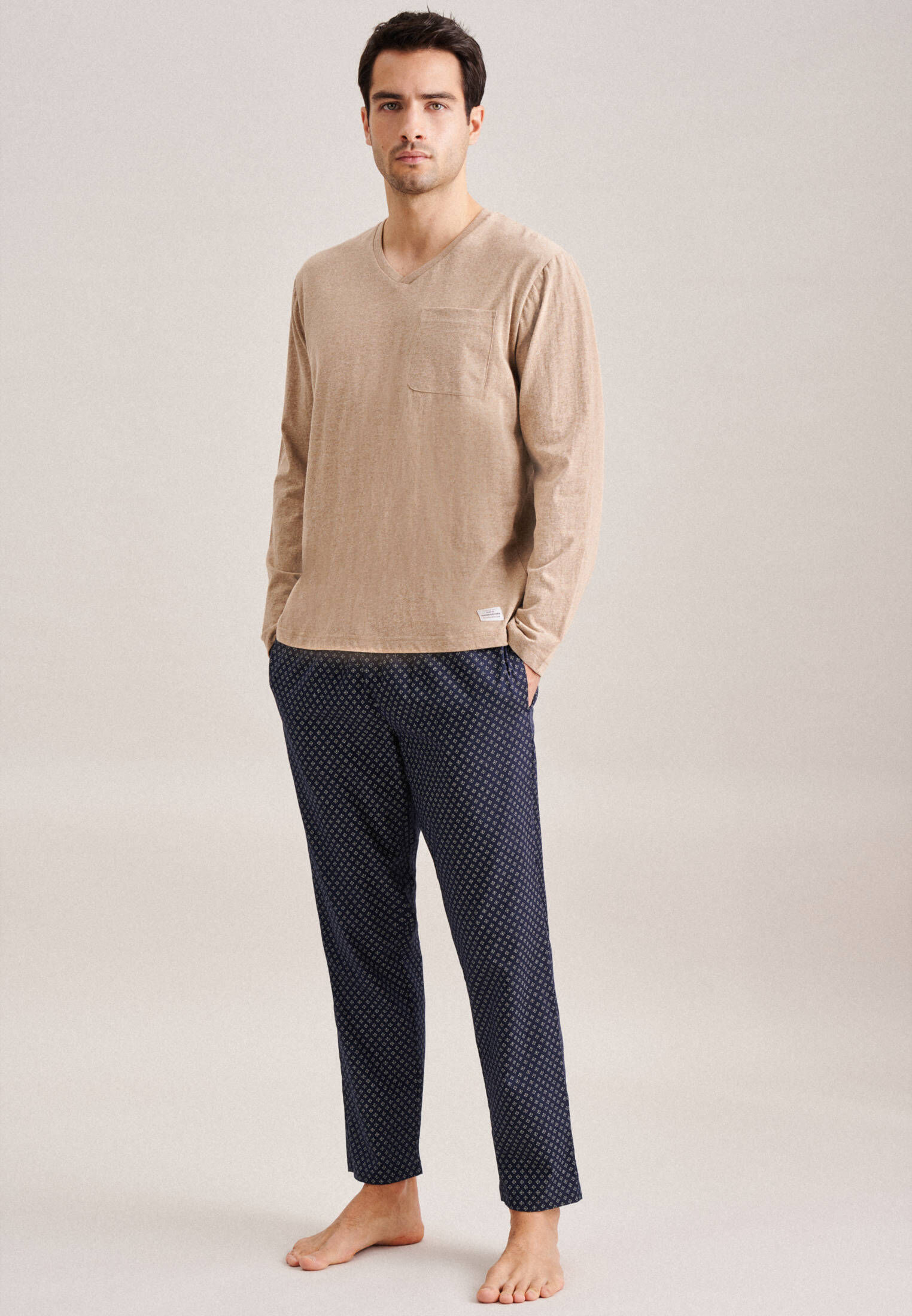 Seidensticker| Herren Pyjama Schwarze Rose