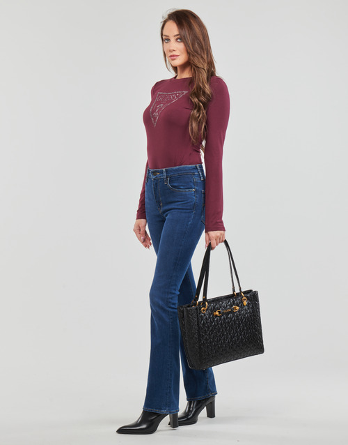 Guess - LS CN LOGO BODY - Bordeaux