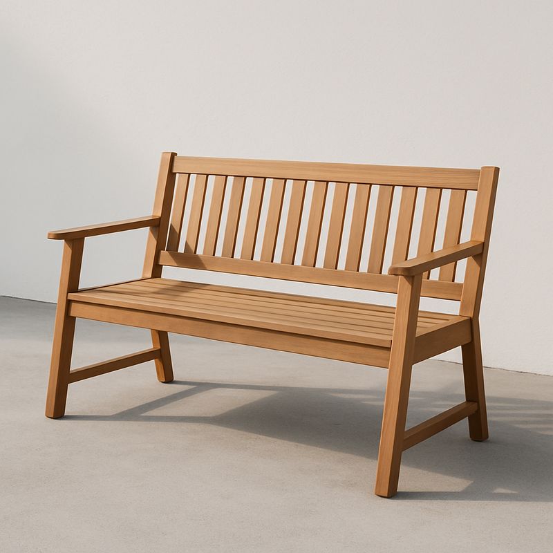 Gartenbank Holz Naturholz 120x58x85 cm