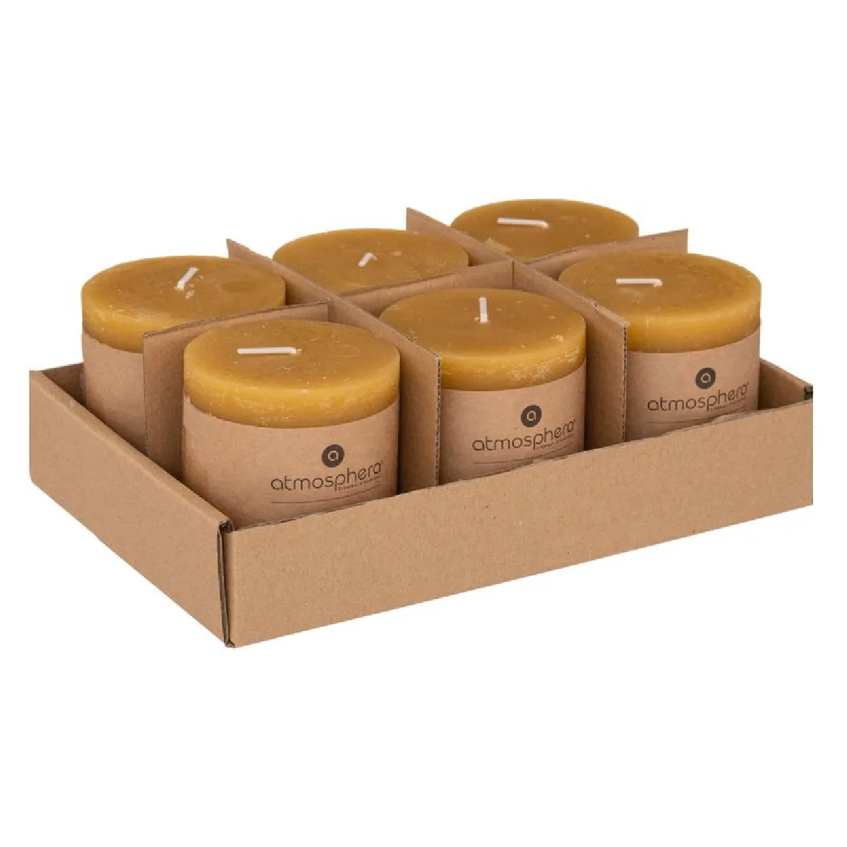But Bougie ronde OLIA Ø 6,7 cm Jaune