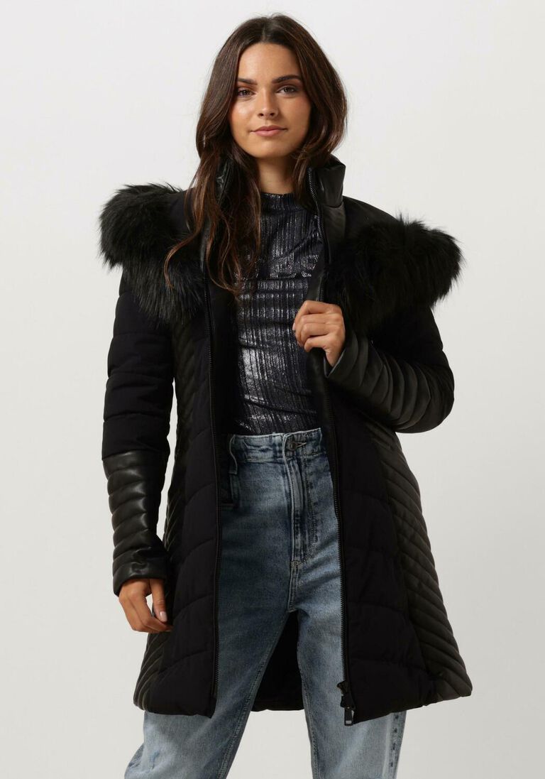 GUESS zwarte guess gewatteerde jas new oxana jacket 1