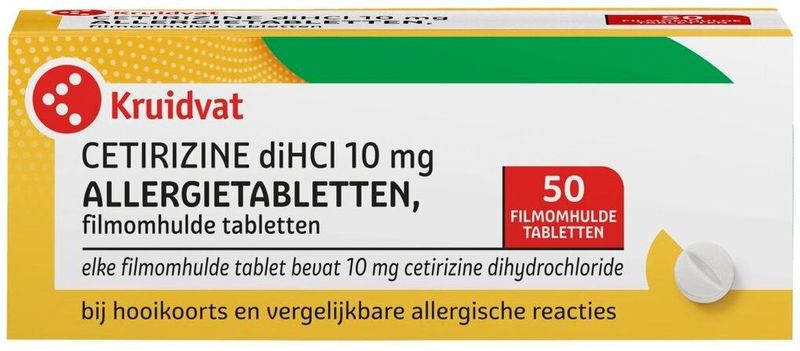 Kruidvat - Cetirizine 10mg - Allergietabletten