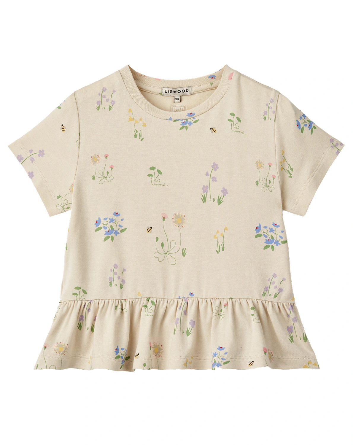 T-Shirt MARGIT FLORA in sandy