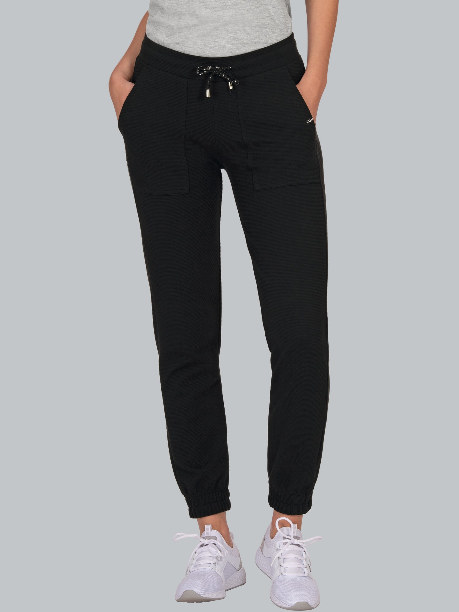 Bequeme Jogginghose mit großen Taschen Schwarz