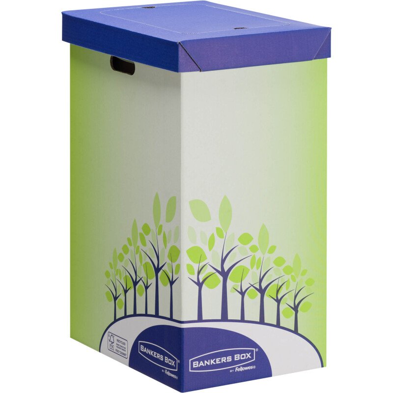 Carton de collecte pour le tri et le recyclage du papier - Fellowes - 69 L