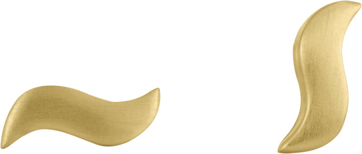 ByBiehl Wave Stud -GP Gold plated silv