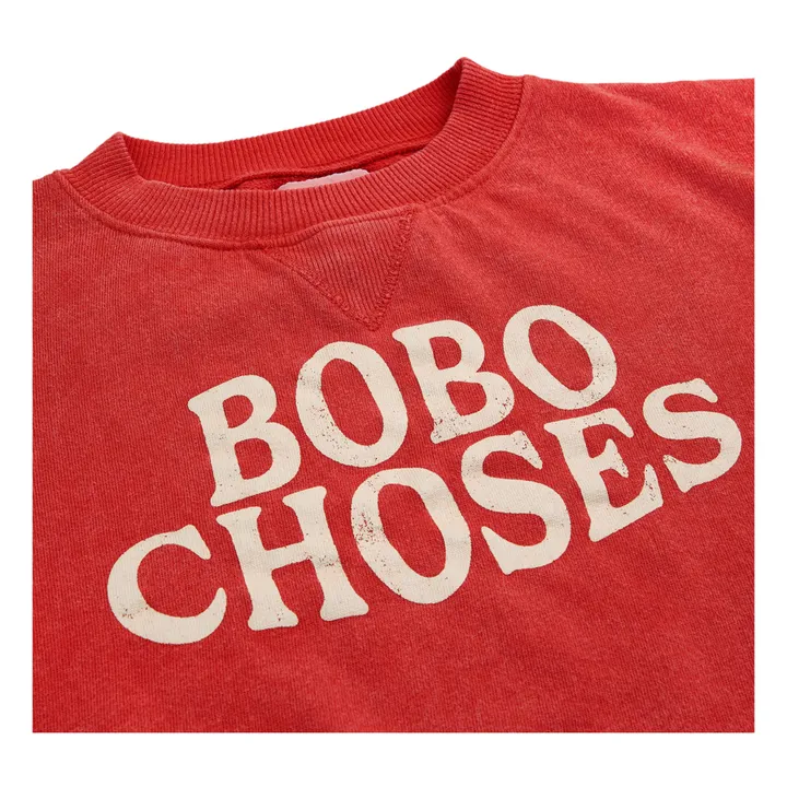Bobo Choses Sweat Coton Bio à Rayures | Rouge
