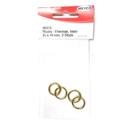 Meyco Wachs-Eheringe, gold, 2 Paar