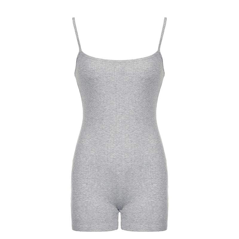 BrickBlack - Spaghettibandjes Playsuit met Effen Kleur