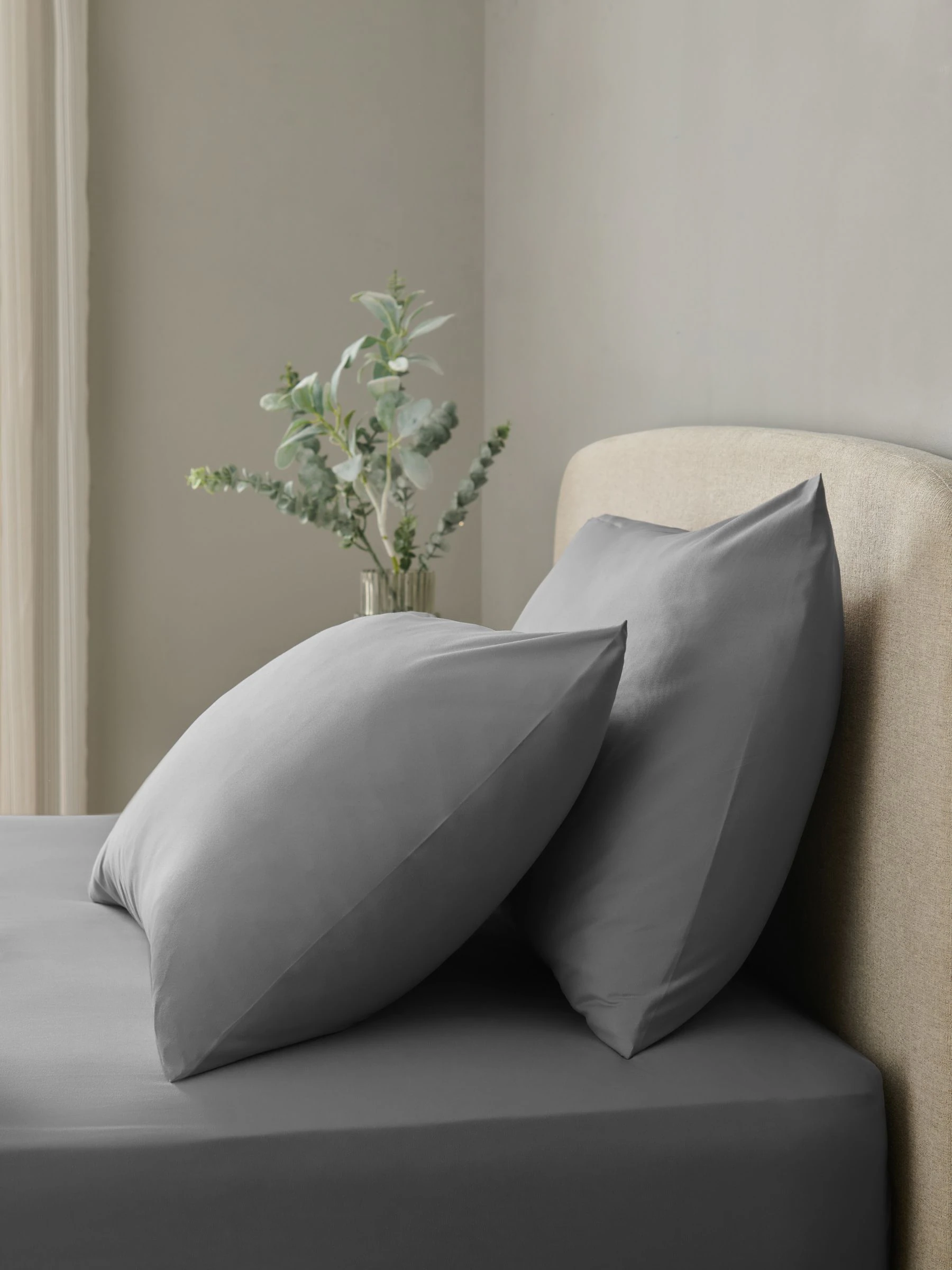 Set van 2 strijkvrije Simply Soft kussenslopen voor het hele gezin