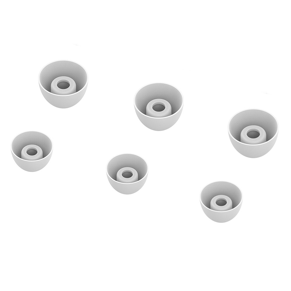 (6-tlg. Set) Samsung Galaxy Buds2 Silikon Ohrpolster Rutschfeste Ersatz Eartips - Weiss