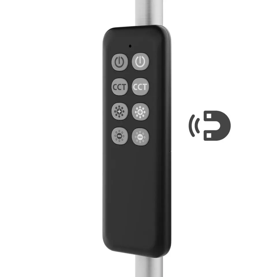 tectake Vloerlamp Auralis LED 20W, leeslamp, dimbaar, Mat Nikkel