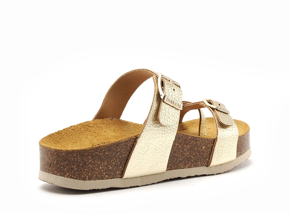 Plakton mules et sabots plats femme cp bombay 341032 or