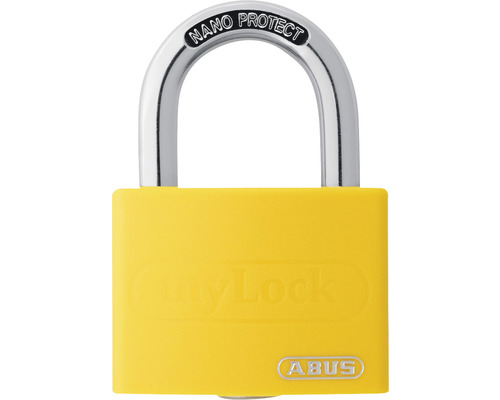 Abus T65AL/40 geel hangslot met sluitplaatje, 40 mm