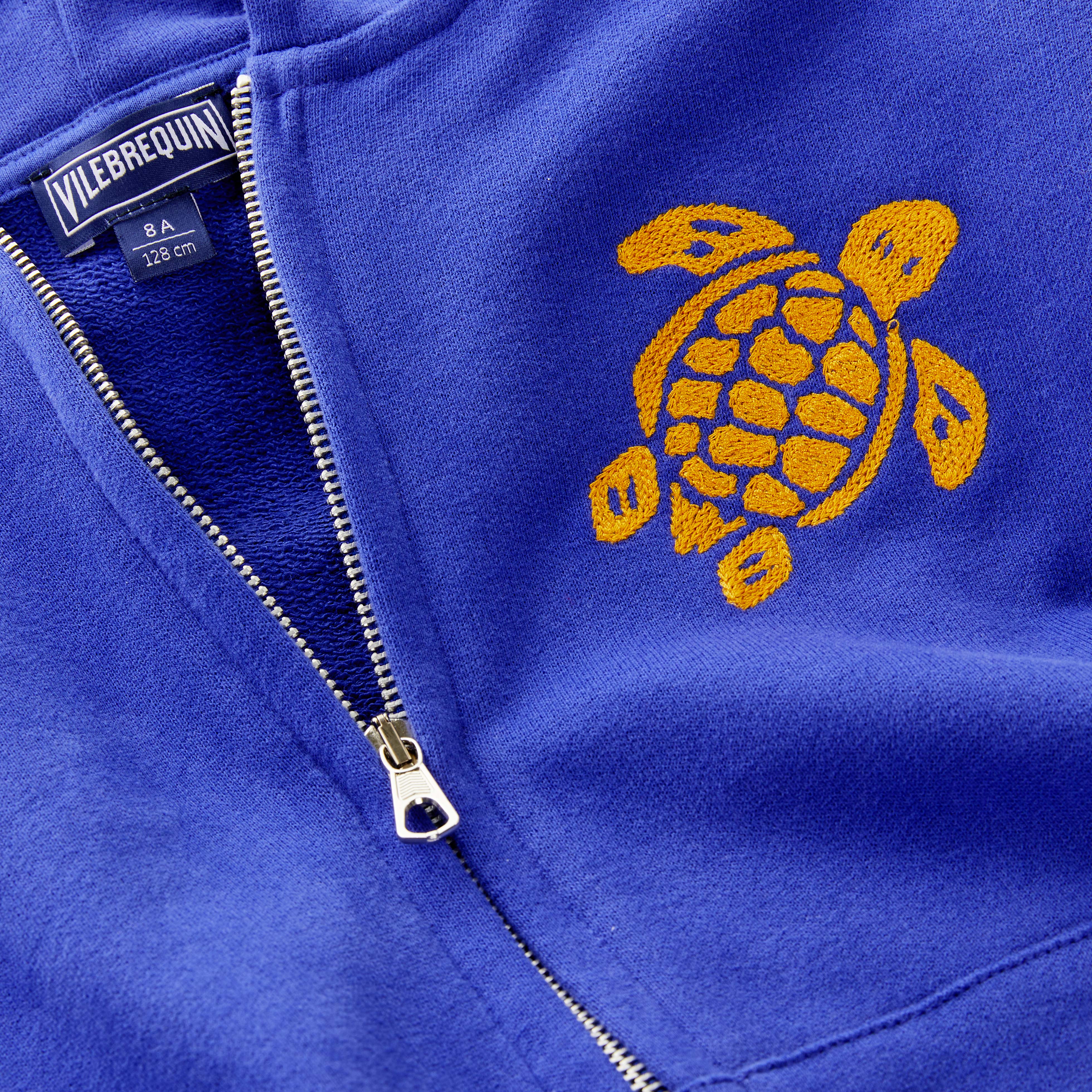 Sweat en coton à fermeture éclair garçon Tortue