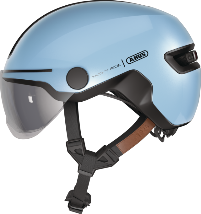 ABUS HUD-Y ACE cykelhjelm LED Iced Blue