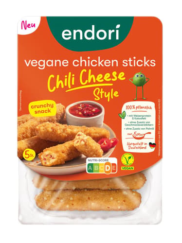 Chicken Sticks Chili-Käse-Style VEGAN