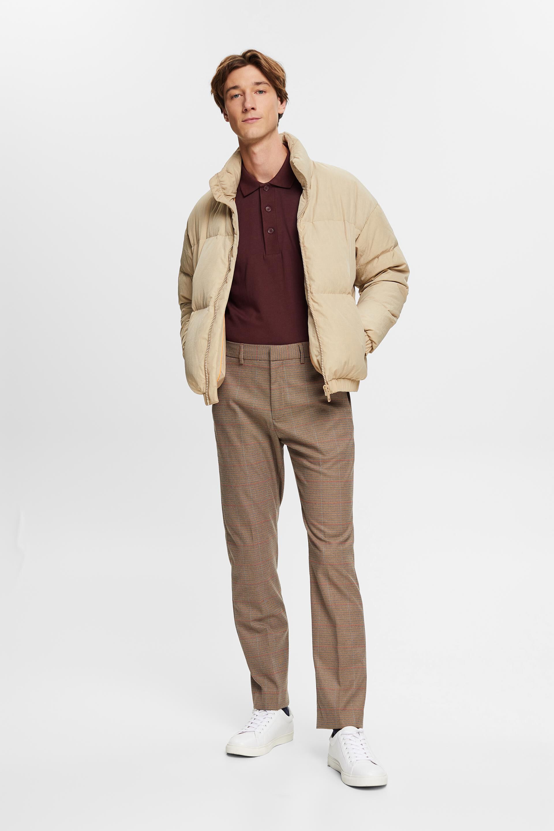 Pantalon à motif pied-de-poule