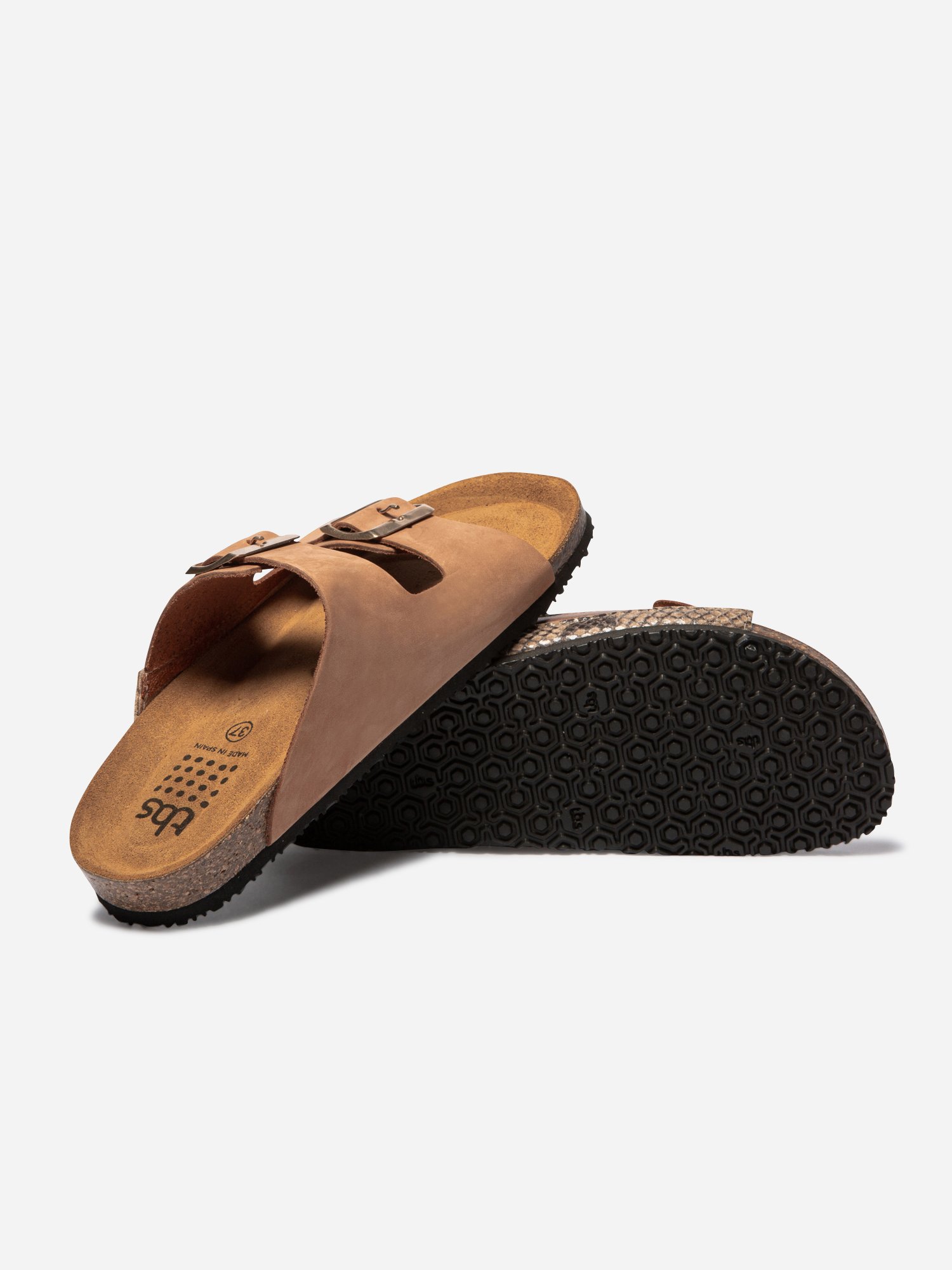 Mules Femme Confort Cuir Marron