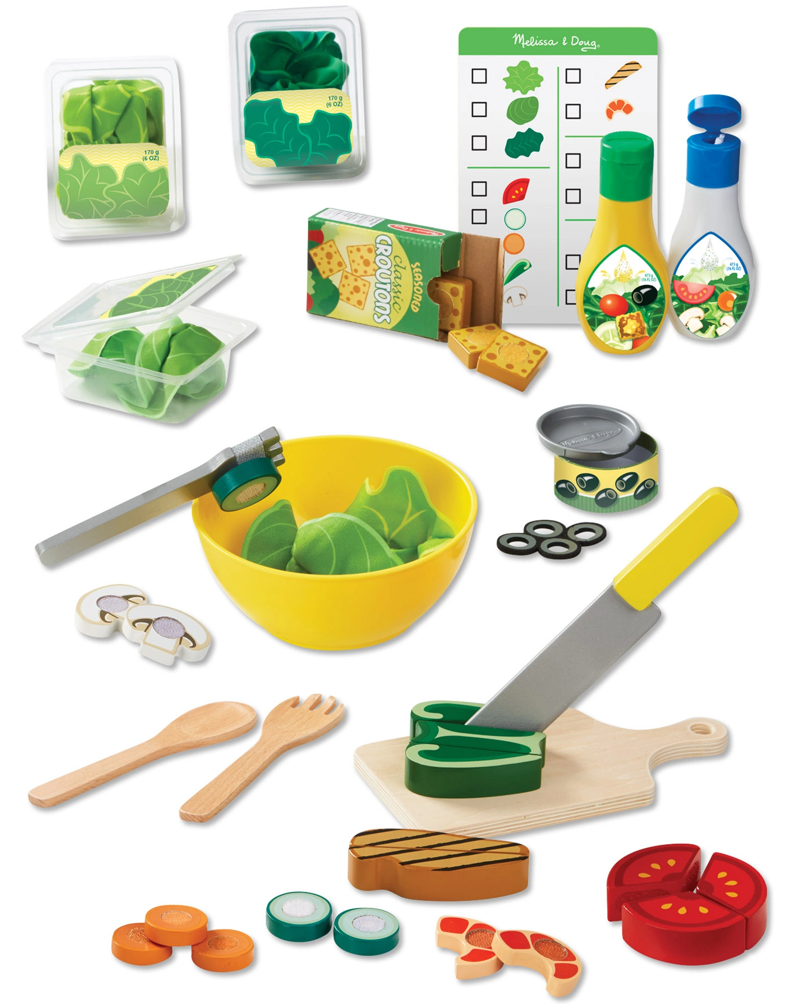 Spiel-Lebensmittel GARTENSALAT aus Holz