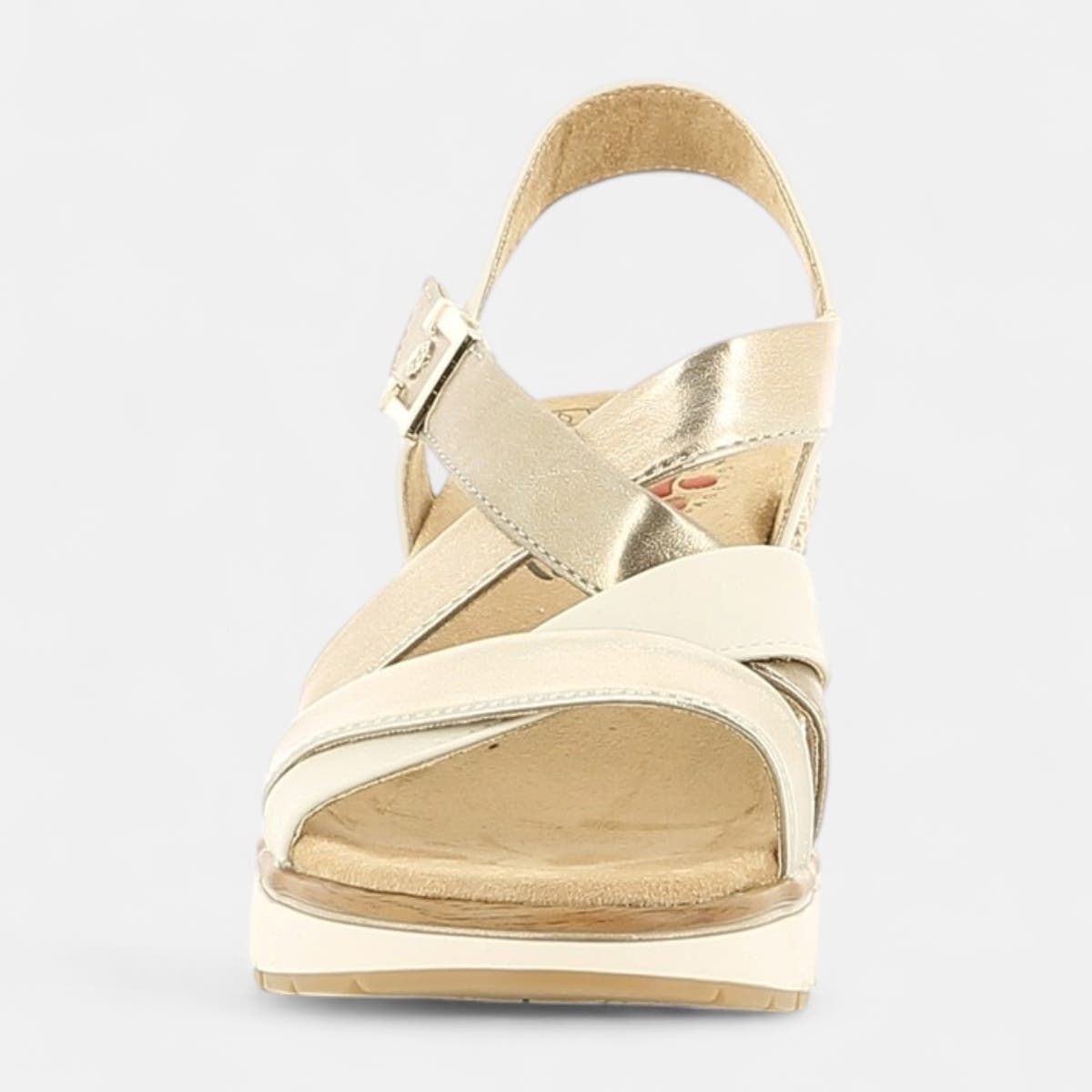 Sandales à talon compensé Femme or