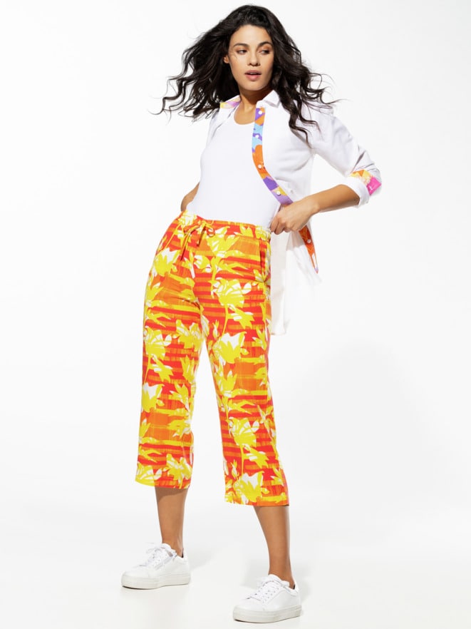 Lyocell-Culotte Palmenprint