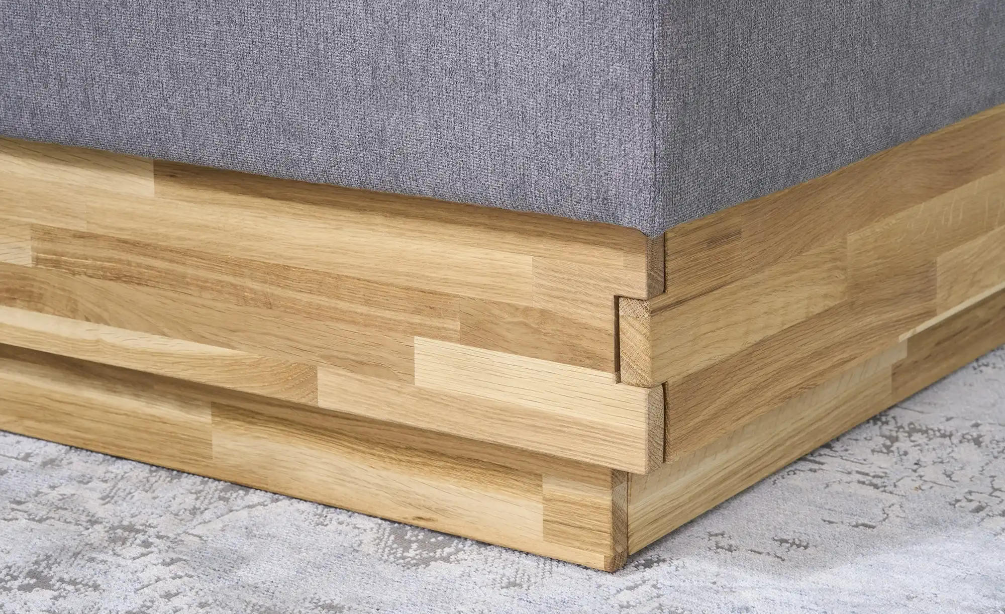 uno Massivholz-Boxspringbett mit Bettkasten Morgan
