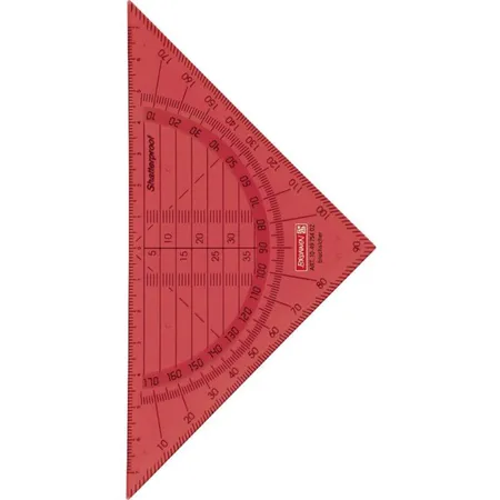 BRUNNEN Geometrie-Dreieck, bruchsicher, 16cm, sortiert