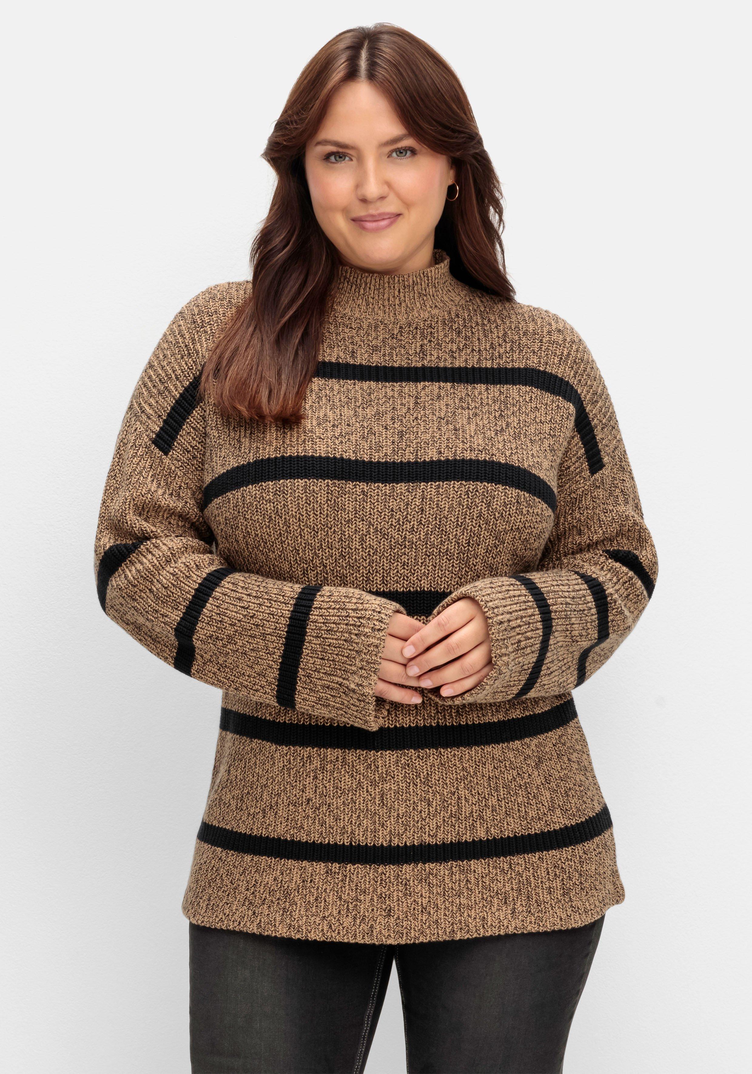Pullover in Boxy-Form, mit Streifenmuster