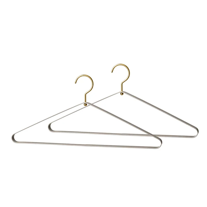 AYTM - Vestis Kleiderbügel, taupe / gold (2er-Set)